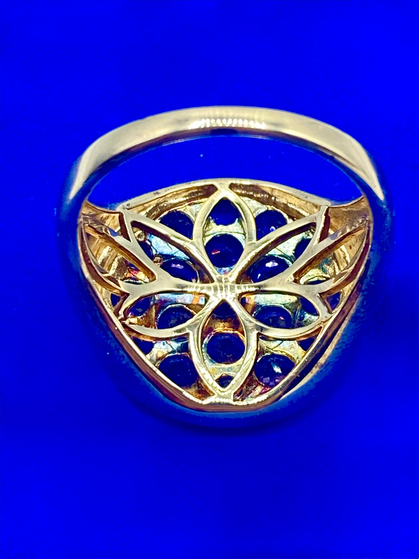 Sterling Silver Vermeil Round Amethyst Ring