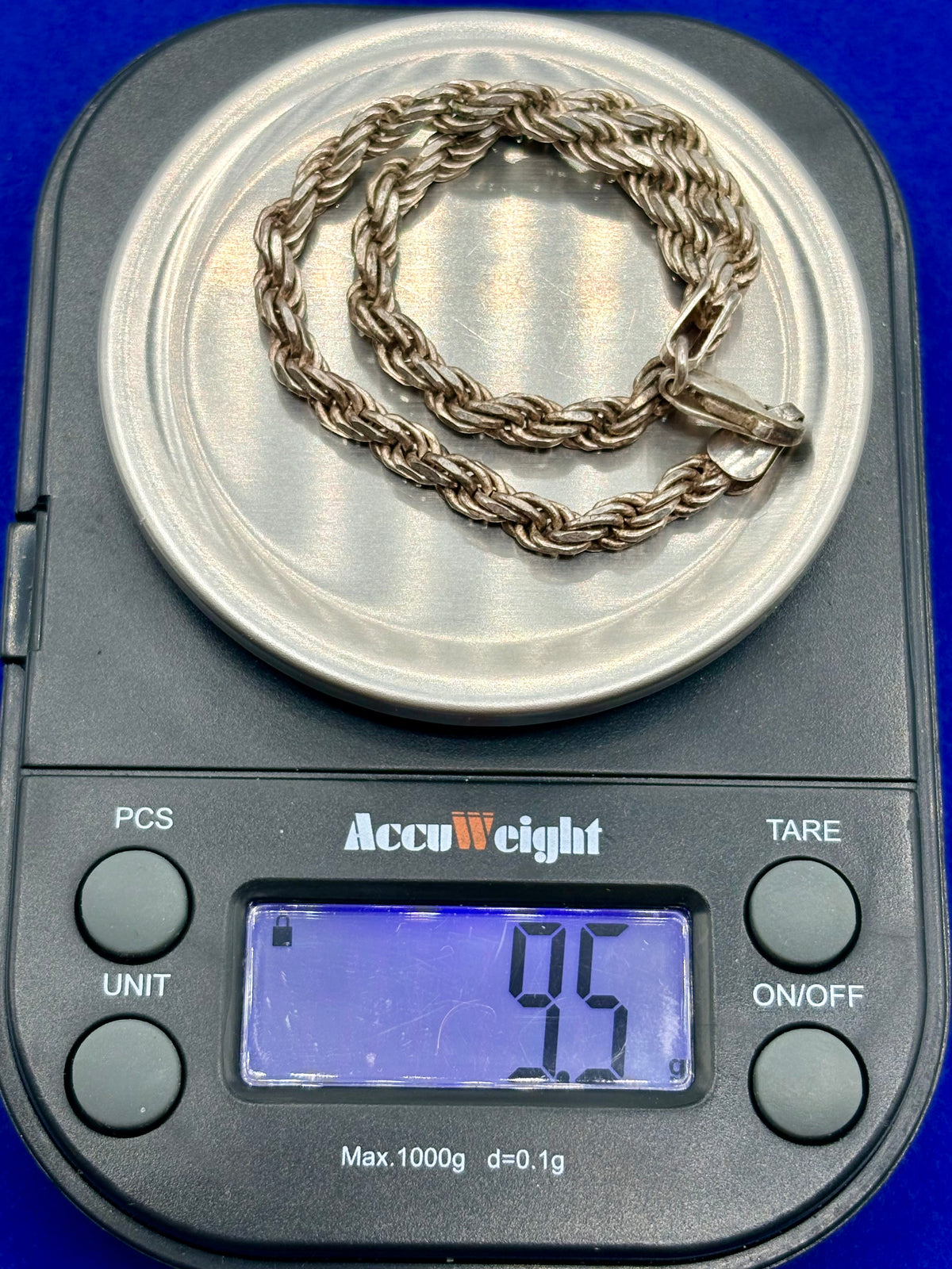 Sterling Silver RDM Rope Bracelet