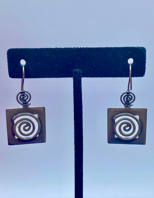 Sterling Silver Spiral Earrings