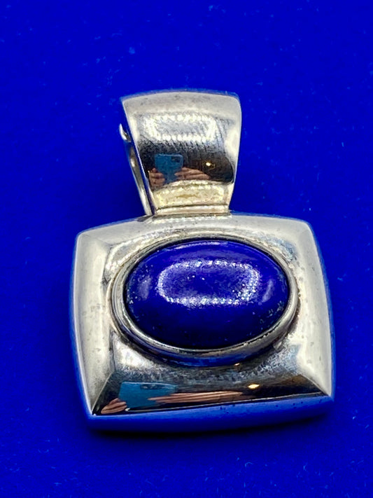 Joseph Esposito ESPO Sterling Silver Blue Lapis Lazuli Enhancer Pendant