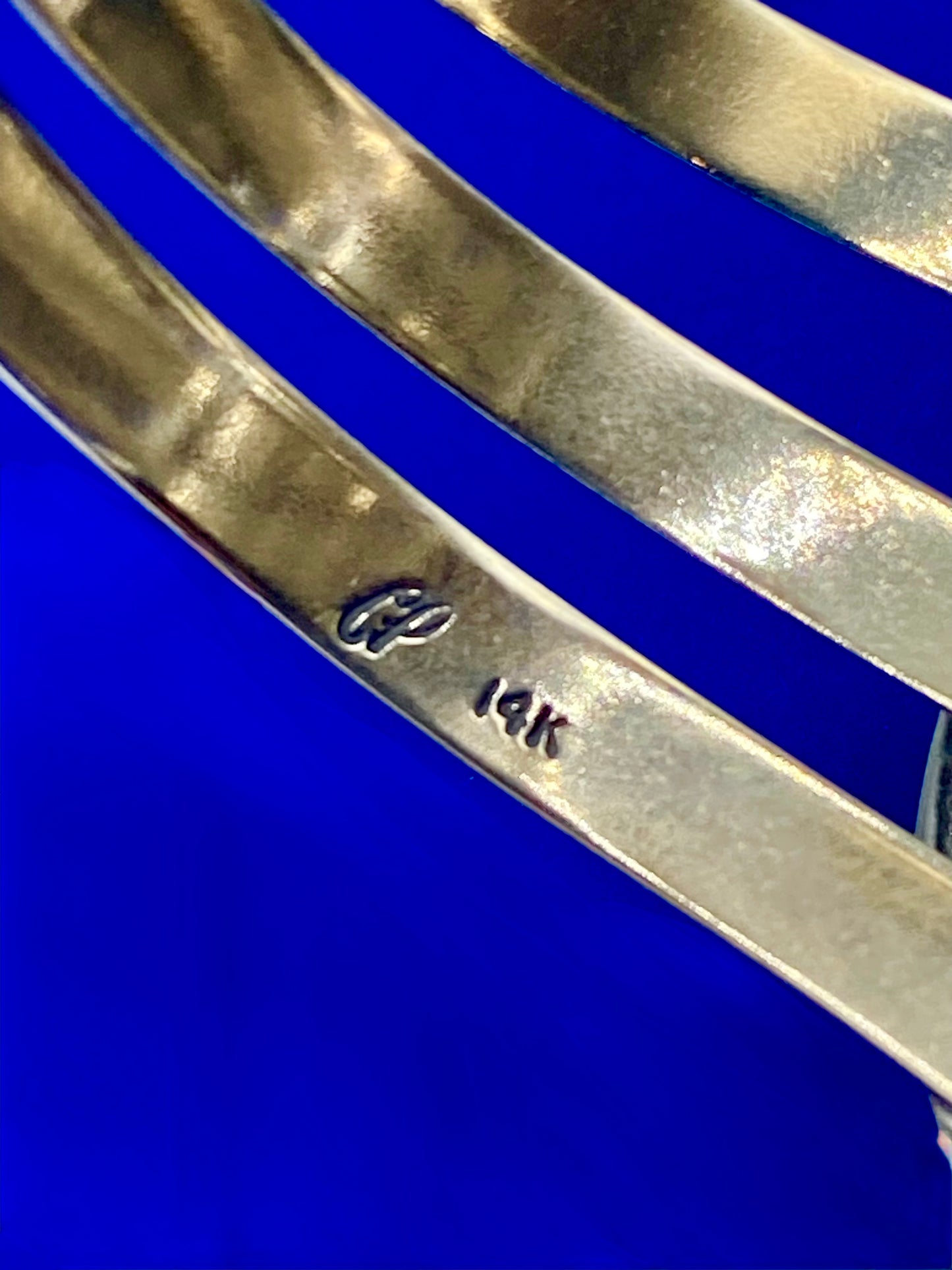 Sterling Silver & 14K Carolyn Pollack Relios Cuff Bracelet