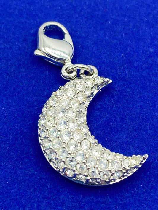 Swarovski Crystal Moon Charm