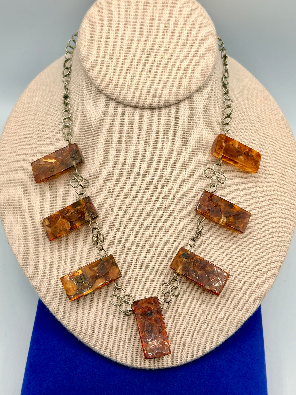 Vintage Wired Baltic Amber Necklace