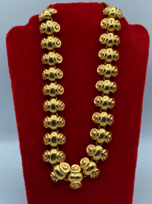 Vintage Anne Klein Spiral Necklace