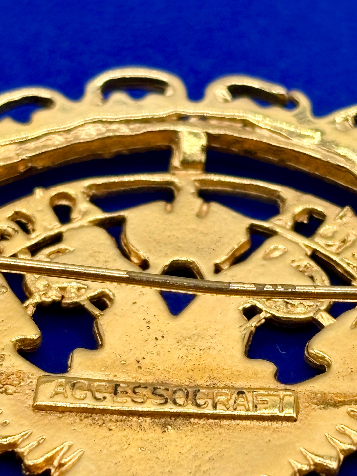 Vintage Gold Tone Maria Theresa Austrian Thaler Accessocraft Brooch