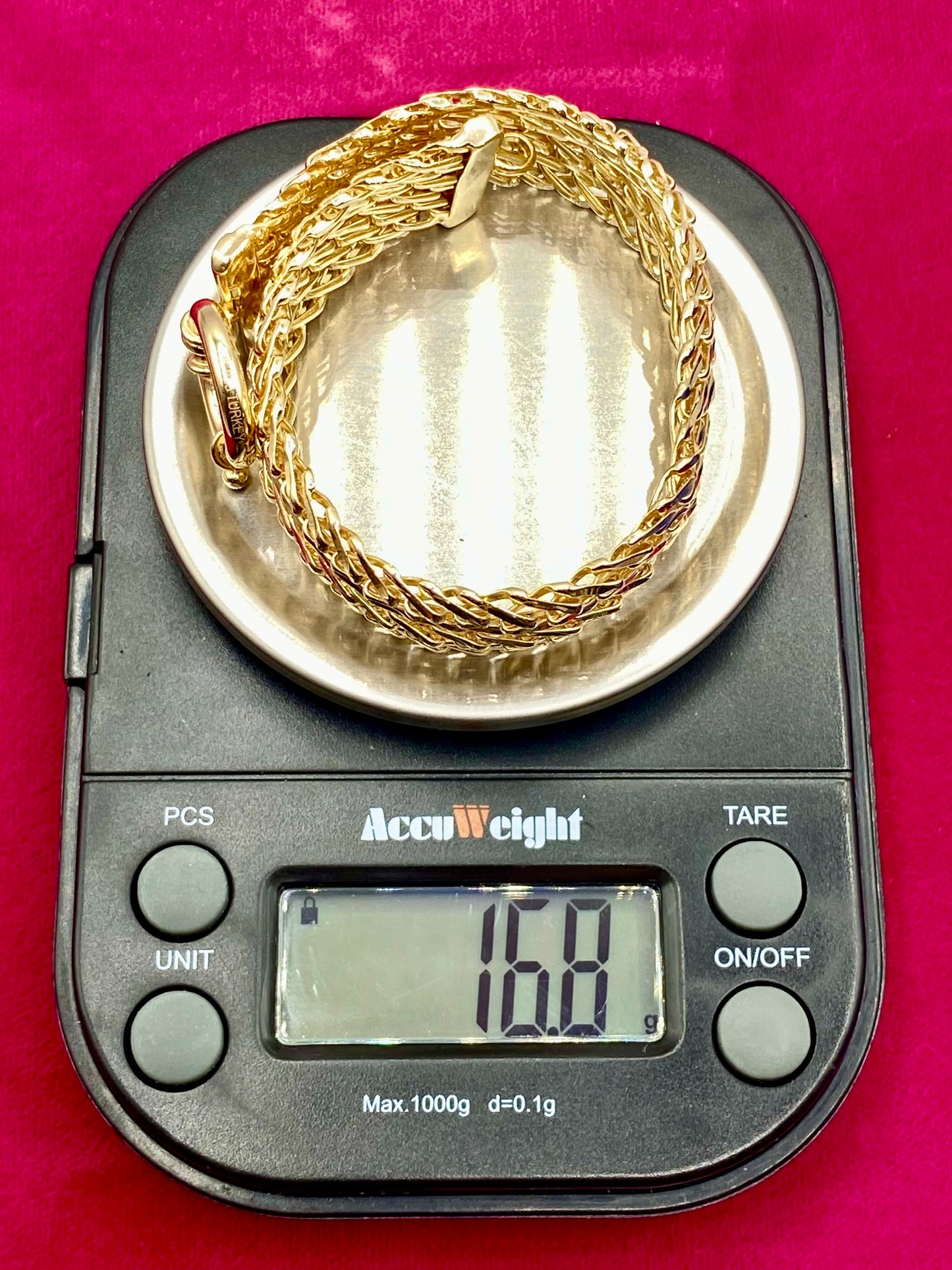 Sterling Silver Vermeil AK Turkey Mesh Bracelet