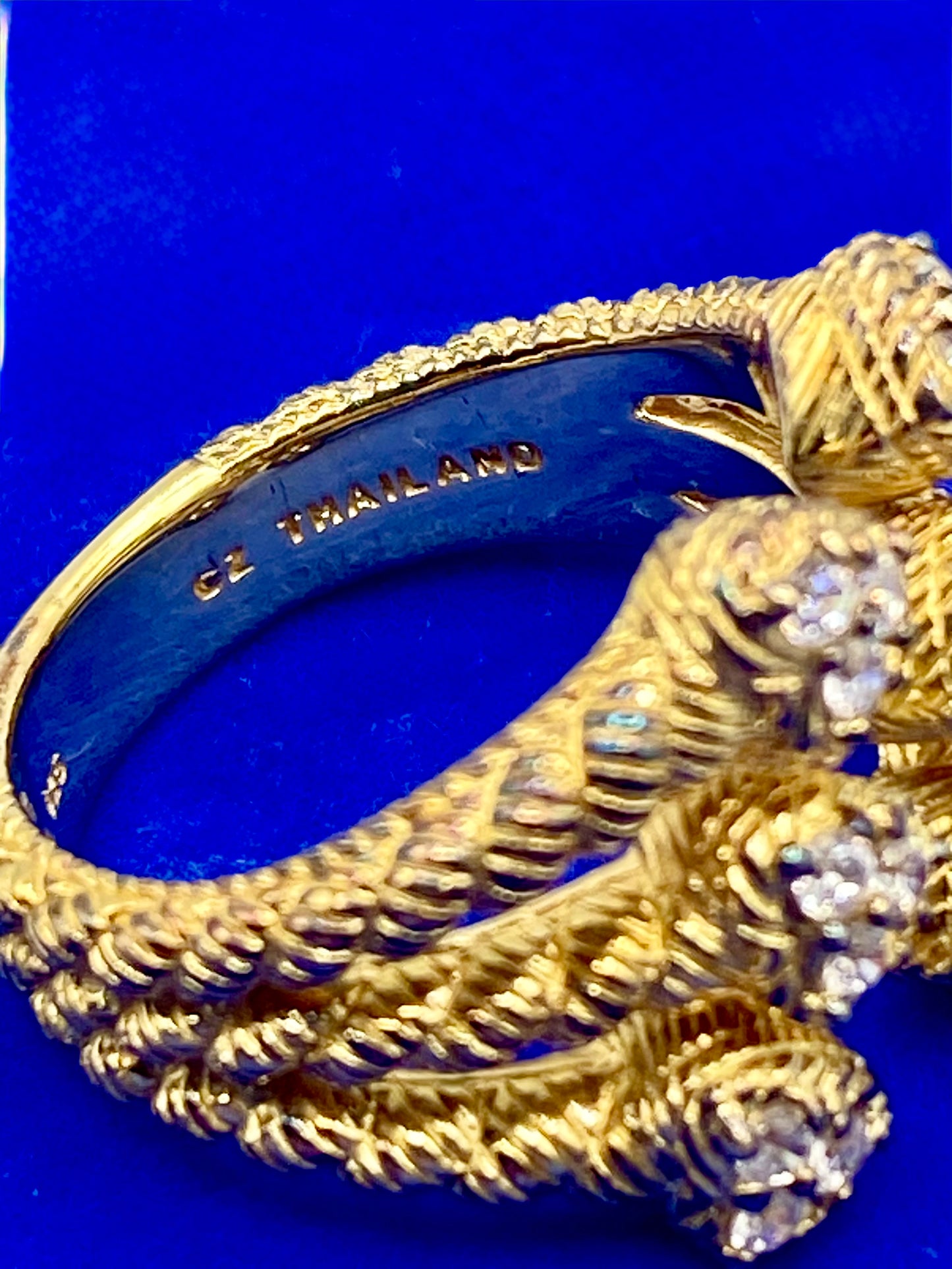 Judith Ripka Vermeil Sterling Cable Heart Ring