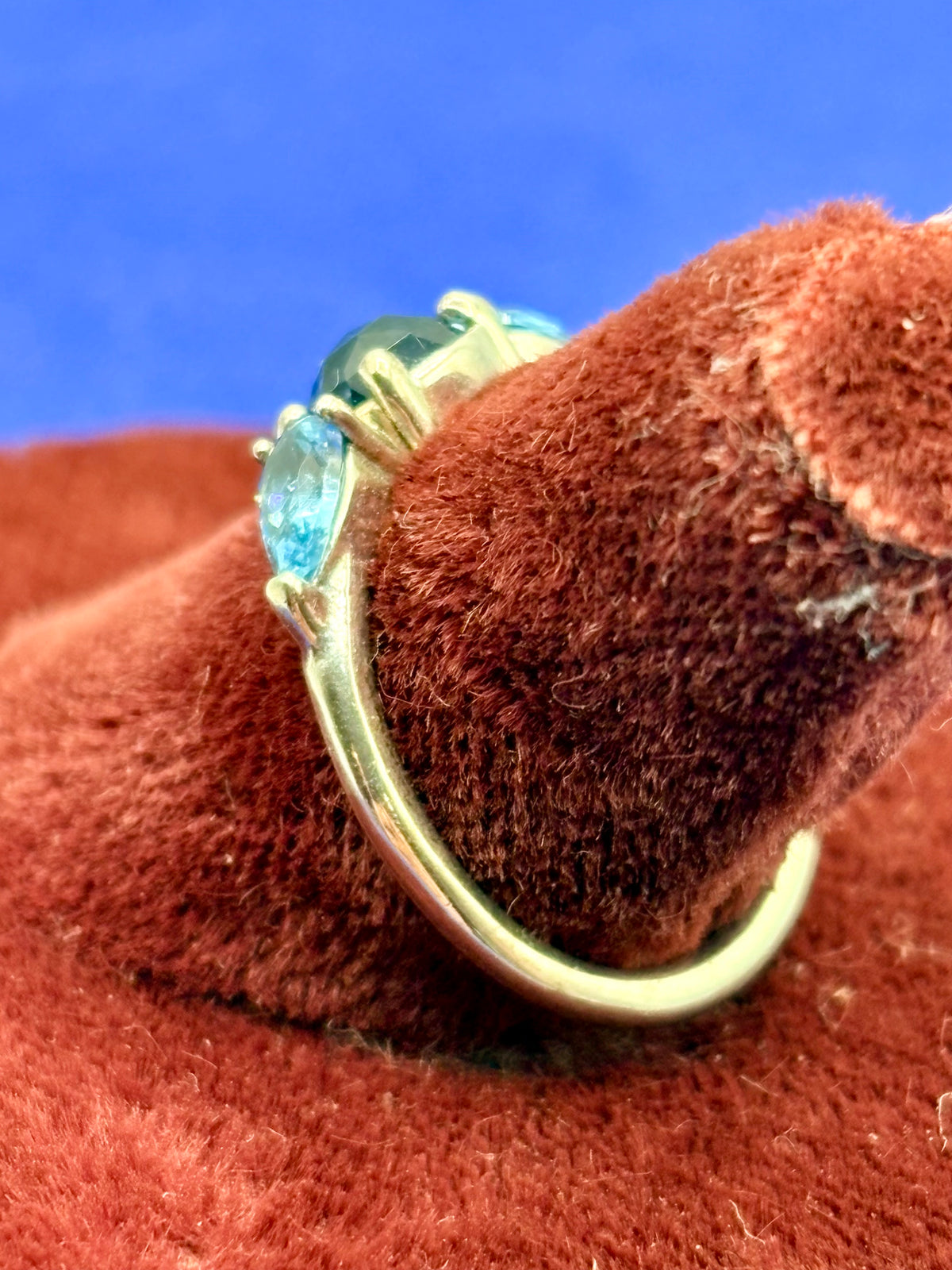 Pandora Blue Crystal Patterns of Frost Ring