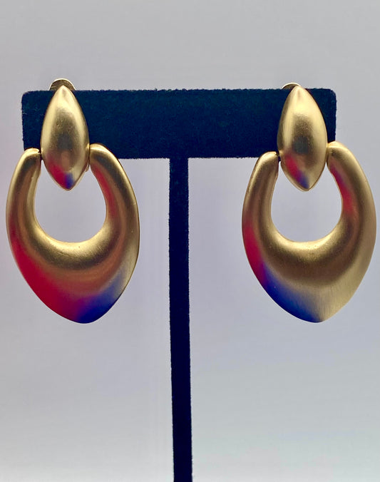 Brushed Gold Tone Clip Ons