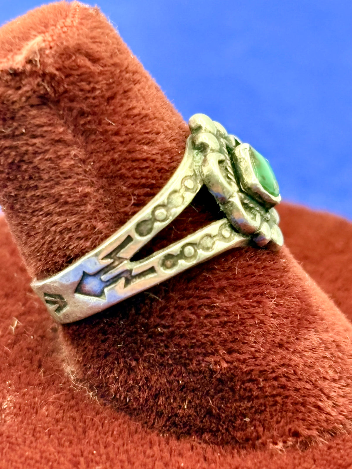 Sterling Silver Native Dainty Turquoise Ring