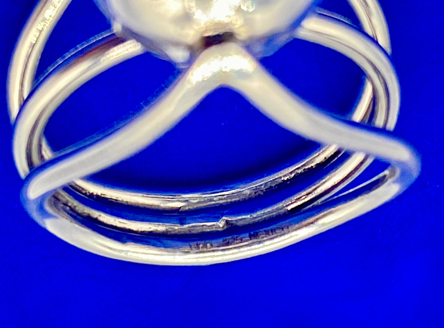 Sterling Silver ATI Modernist Hammered Ring