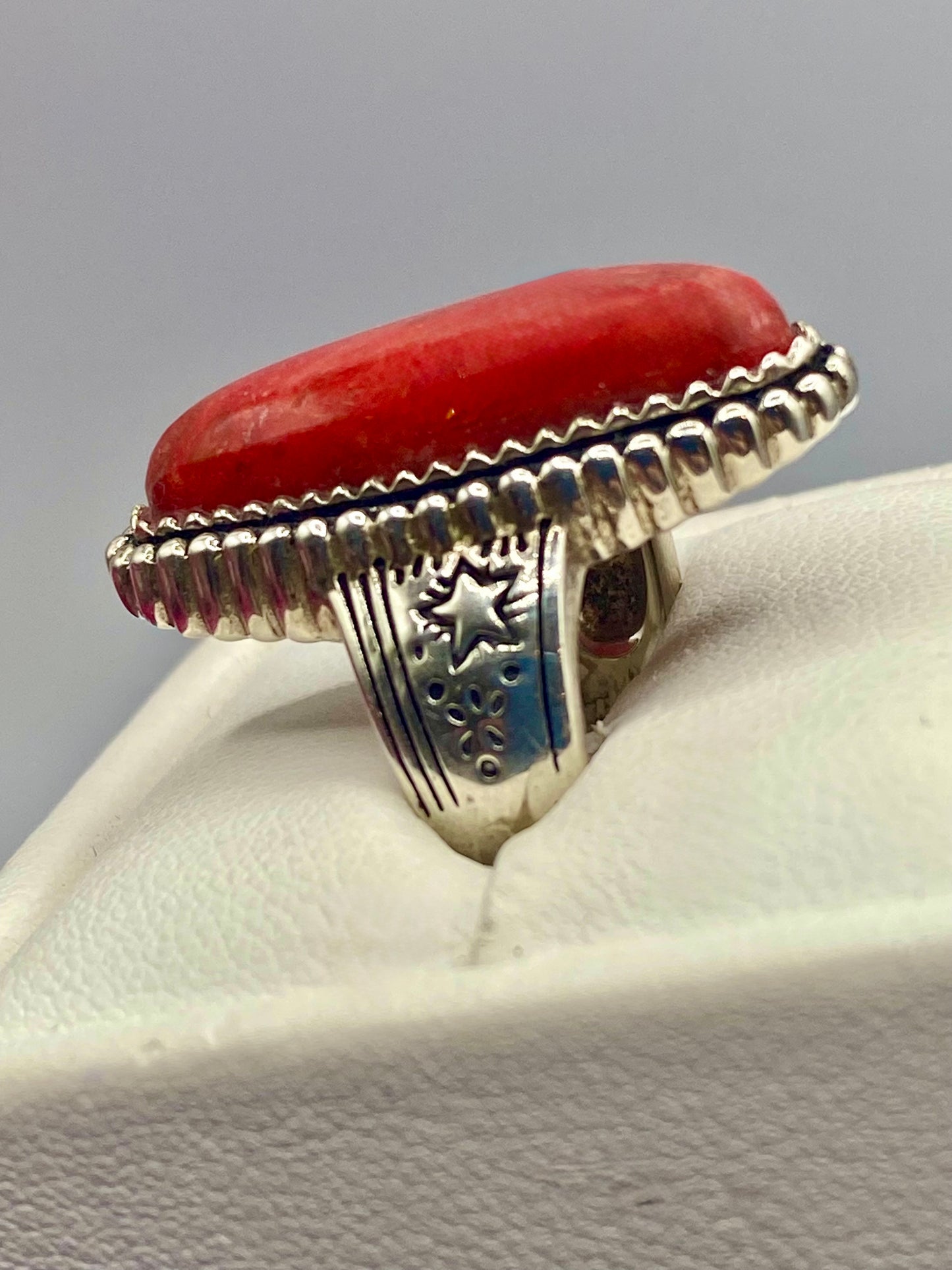 Sterling Silver BBJ Sponge Coral Ring