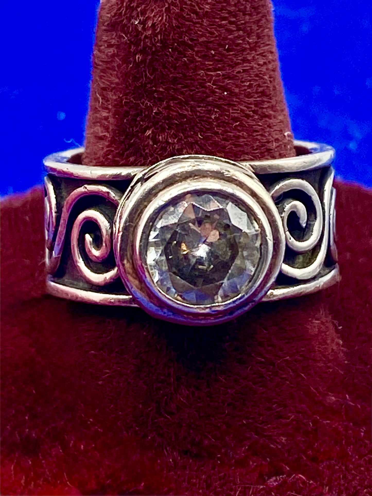 Retired Silpada CZ Swirl Ring