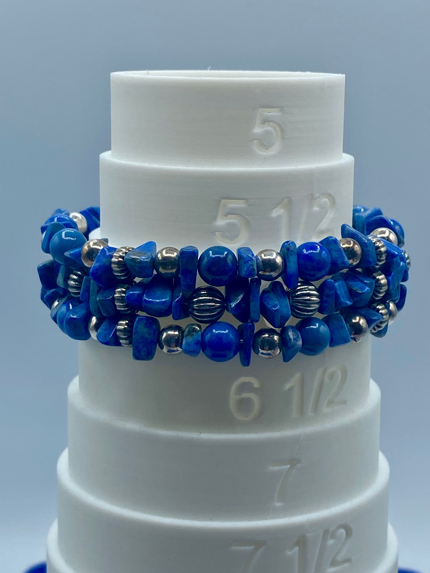 Sterling Silver Lapis Lazuli Carolyn Pollack Relios Wire Cuff Bracelet