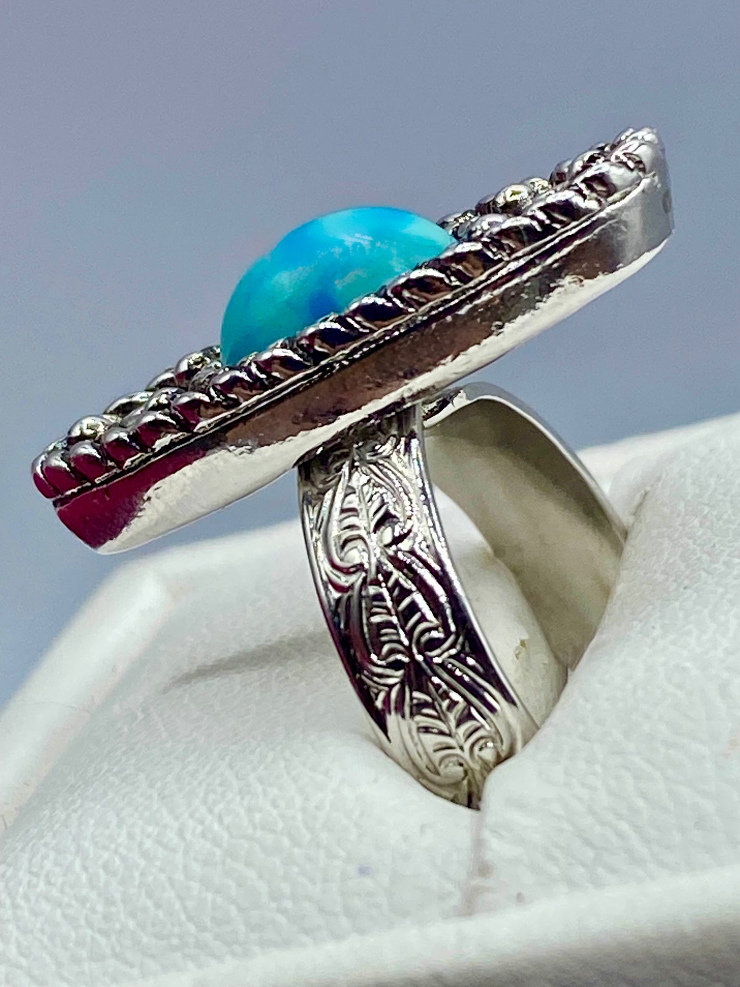 Sarah Coventry Indian Maiden 1973 Faux Turquoise Ring