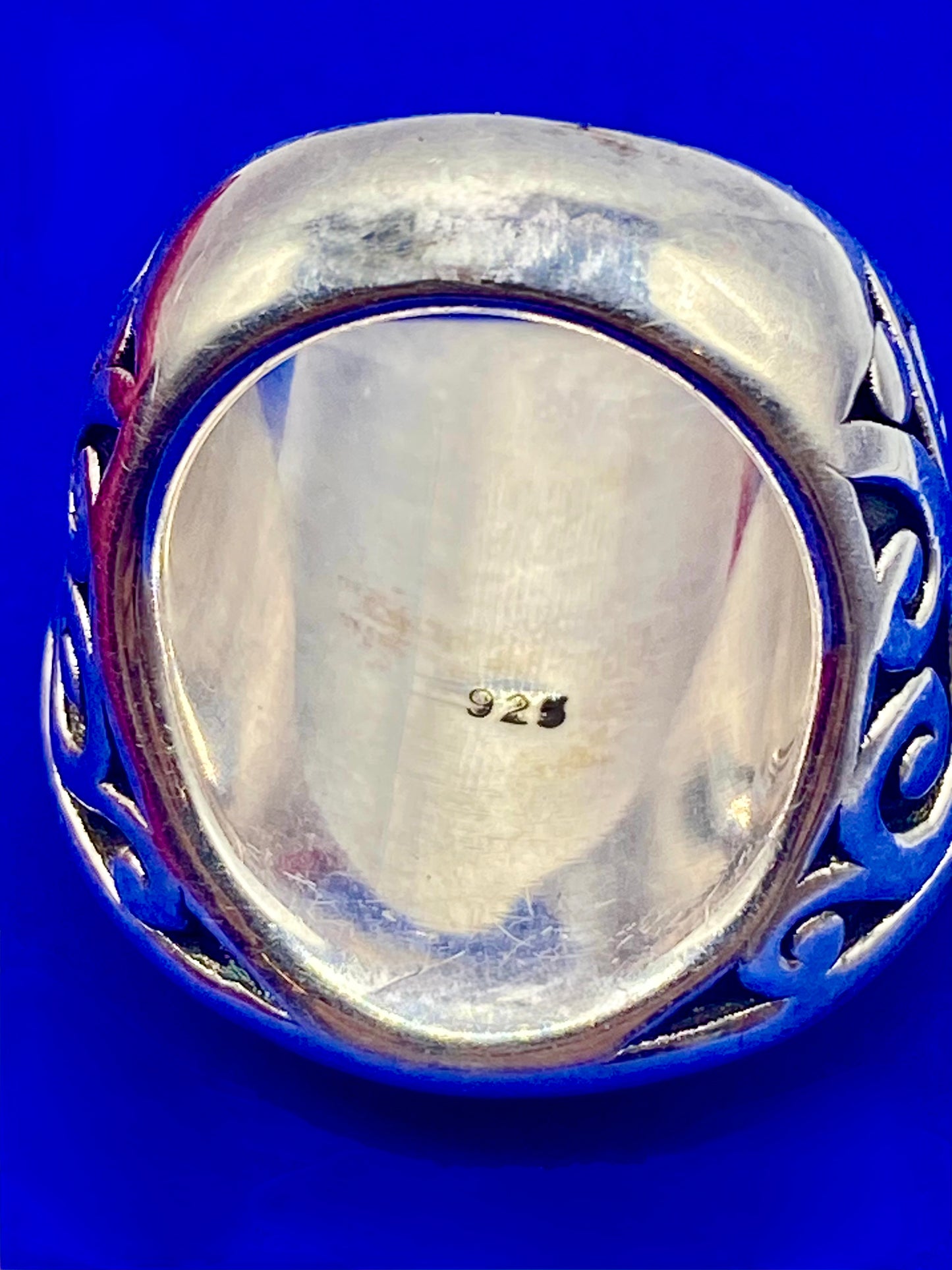 Sterling Silver Electro Formed Hollow Marcasite Ring
