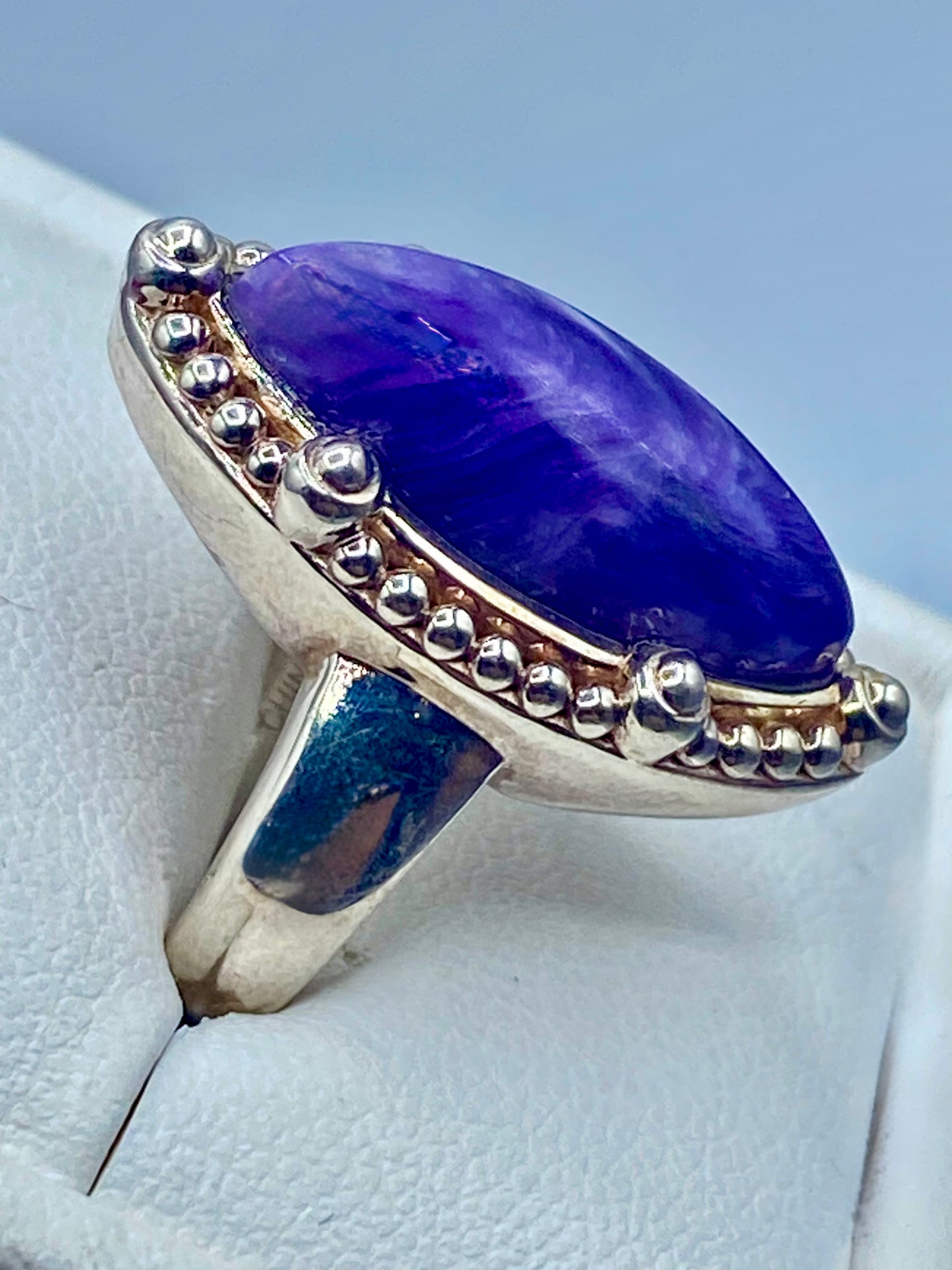 Sterling Silver Charoite Ring
