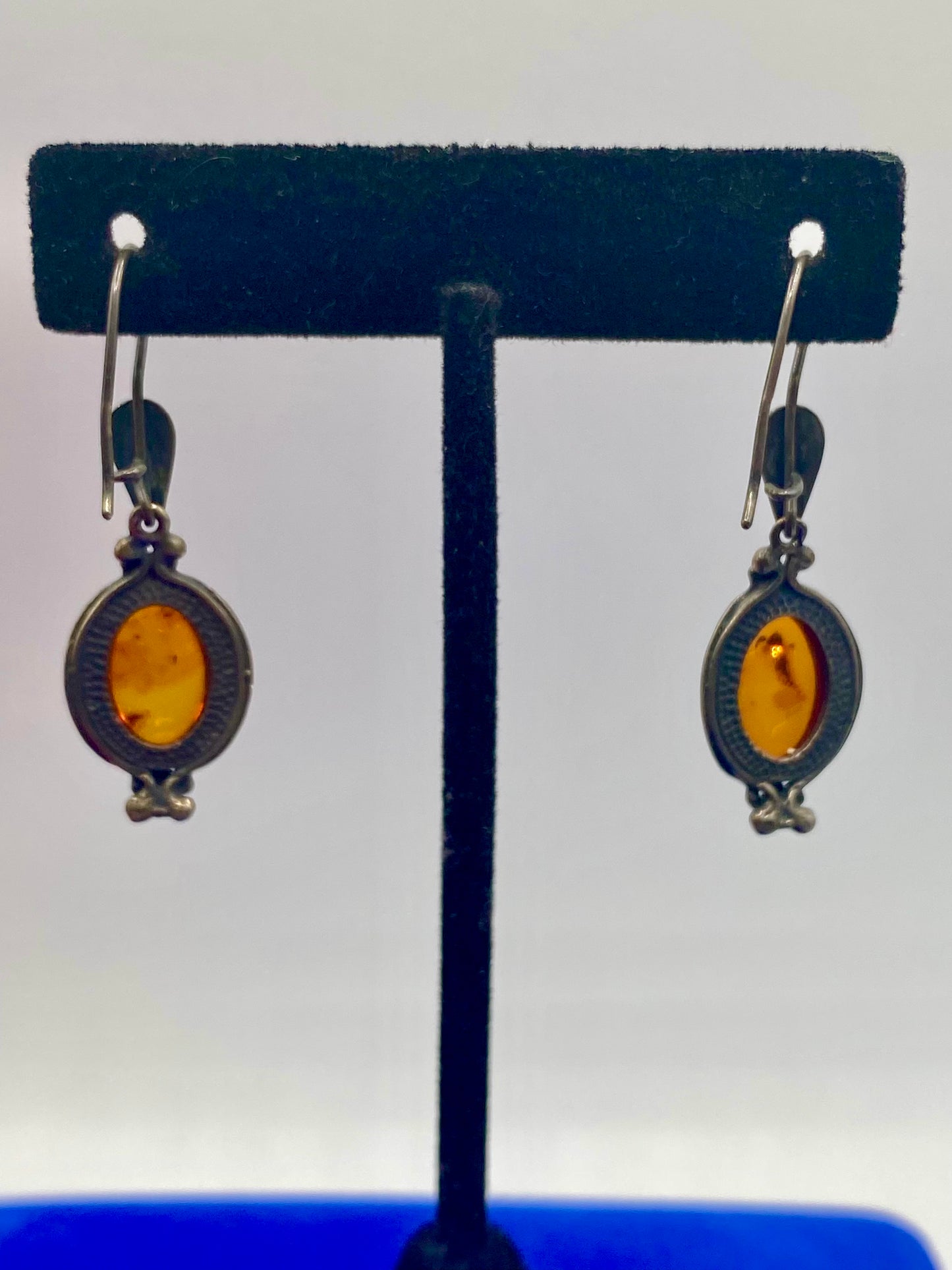 Baltic Amber Sterling Silver Dangle Earrings