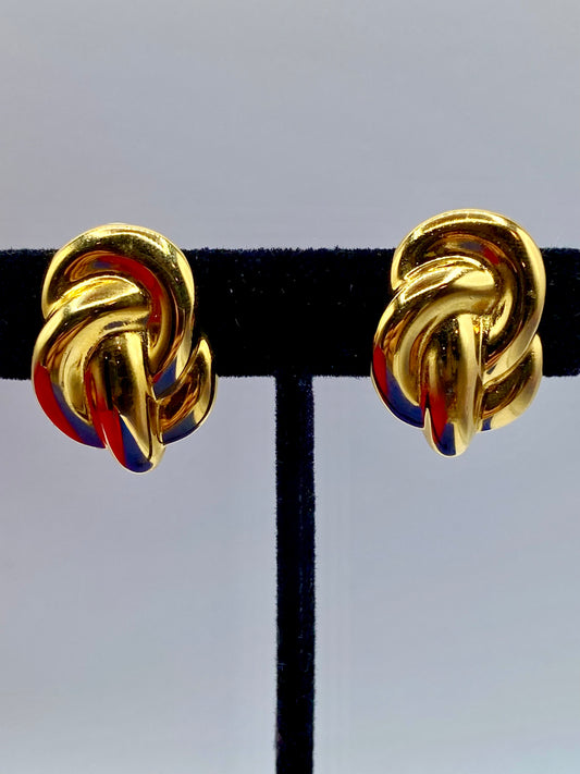 Unsigned Vintage Anne Klein Knot Clip Ons