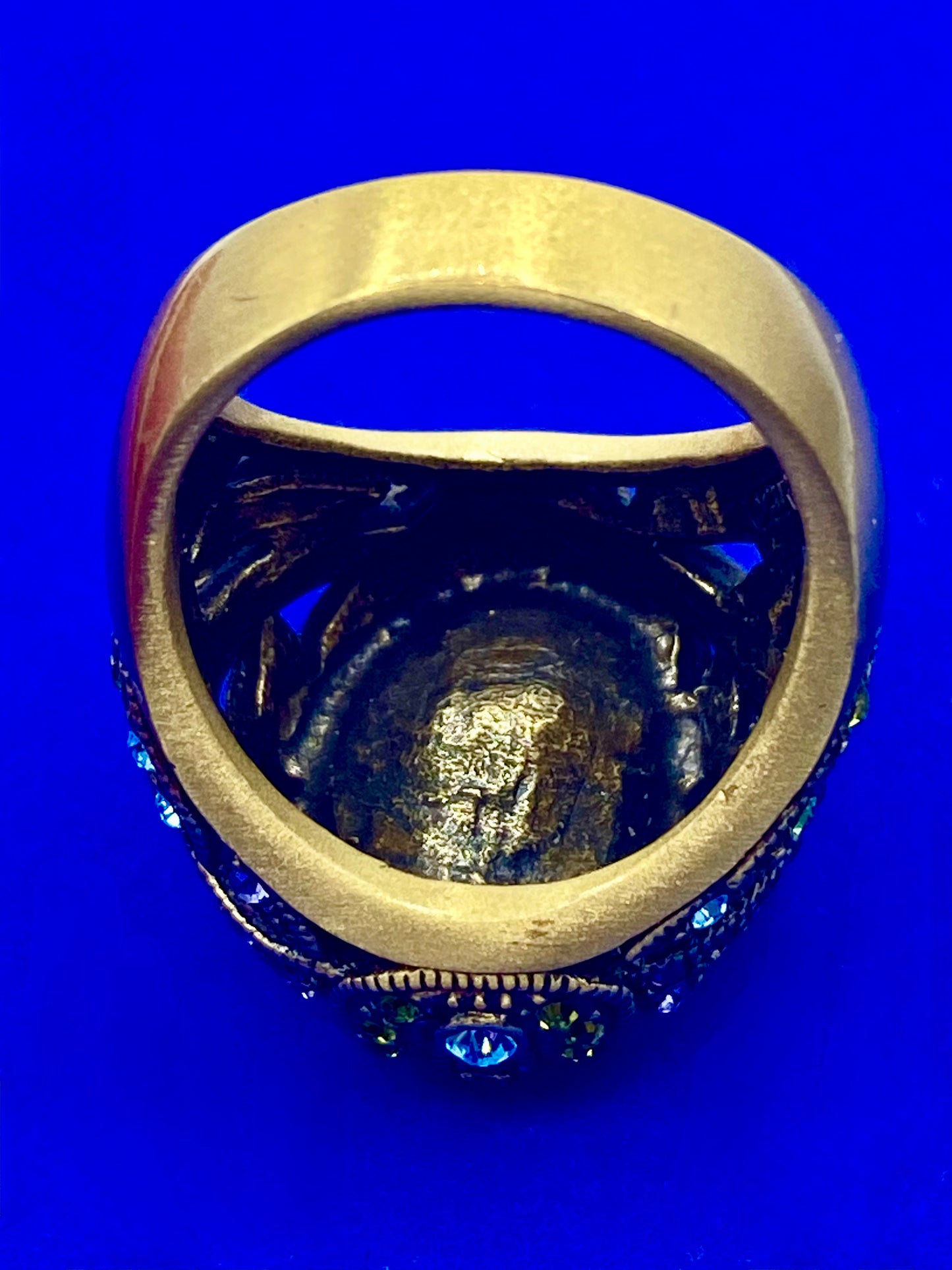 Heidi Daus “Delight in Tanzanite Swarovski Crystal Dome Ring