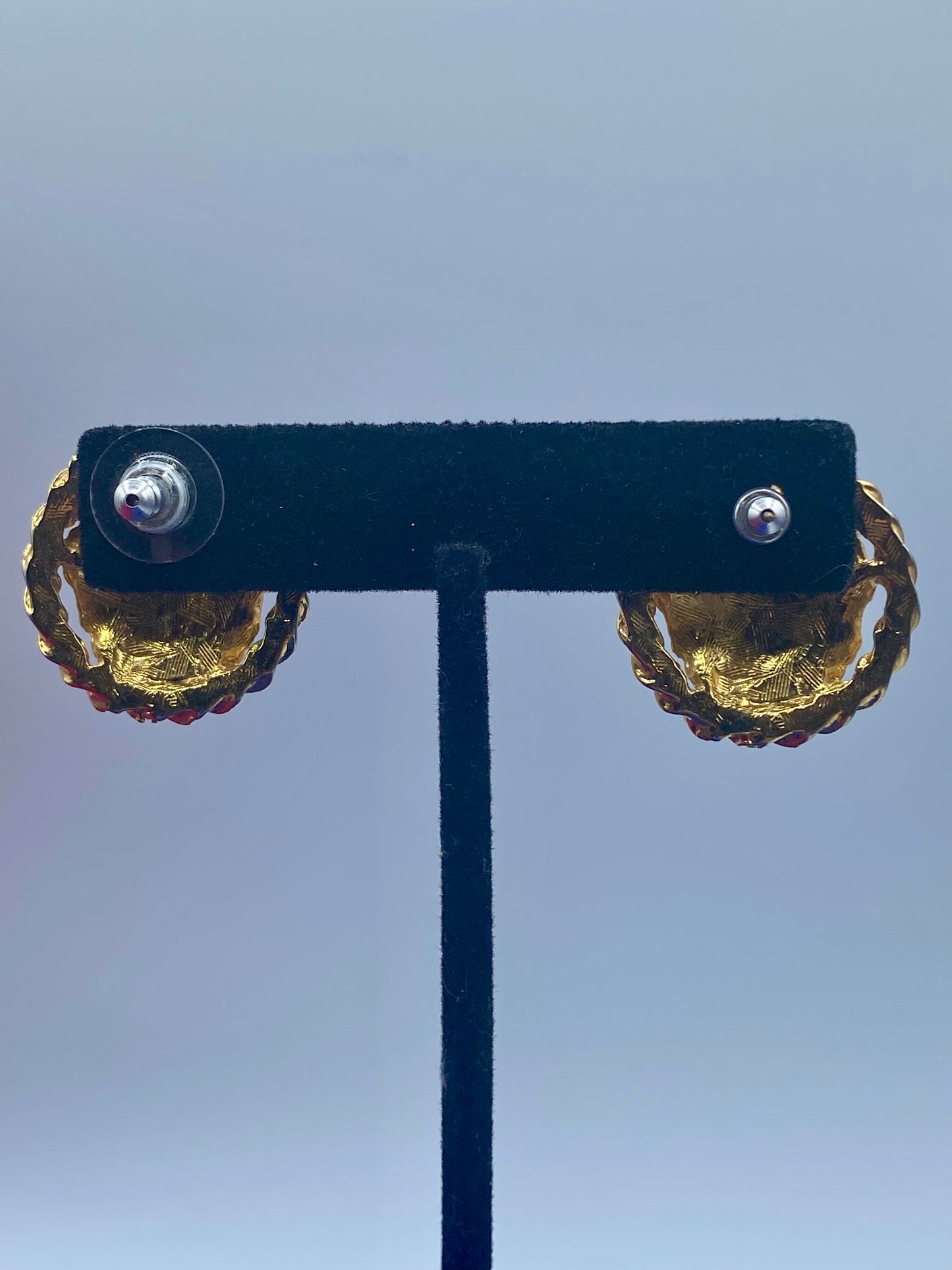 Vintage Anne Klein Lion Pierced Earrings