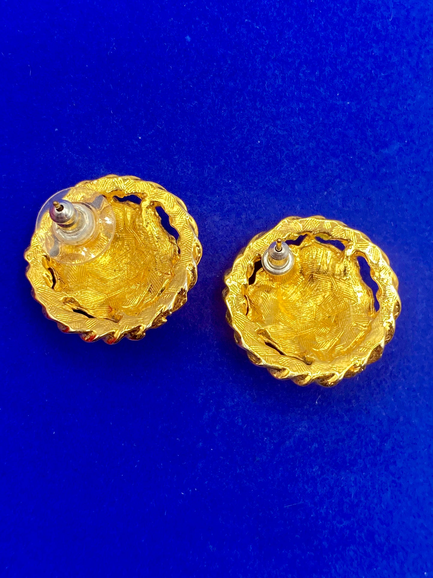 Vintage Anne Klein Lion Pierced Earrings