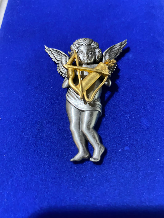 JJ Cherub Brooch