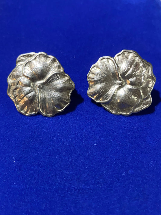 Sterling Silver Floral Earrings