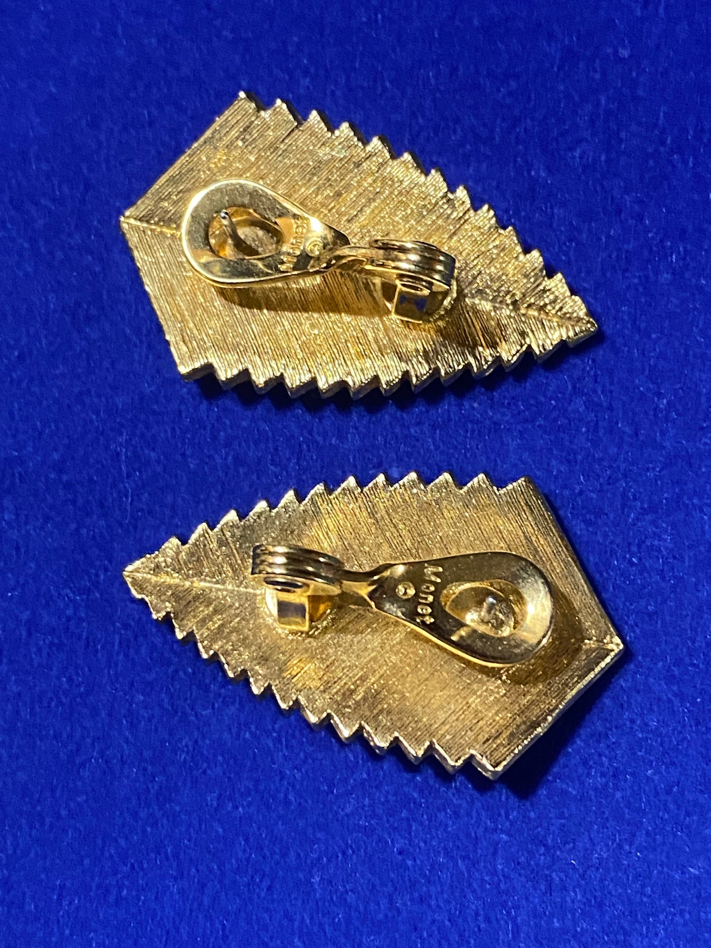 Vintage Gold Tone & Enameled Monet Earrings