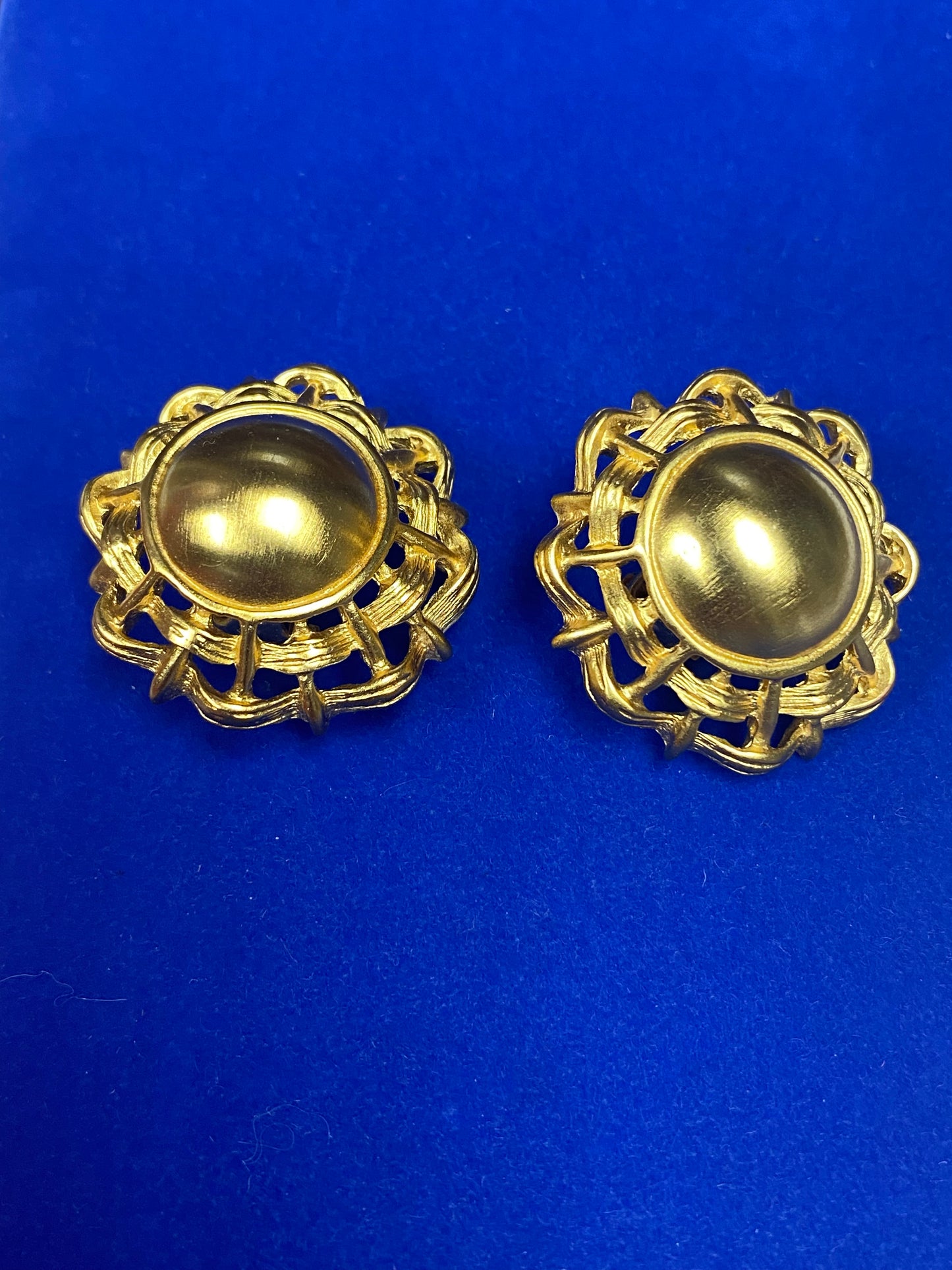 Vintage Anne Klein Dome Clip Ons