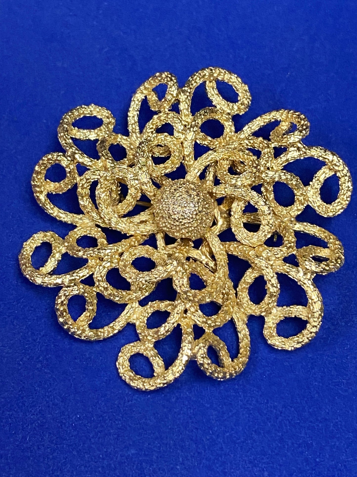 Vintage Crown Trifari Gold Tone Brooch