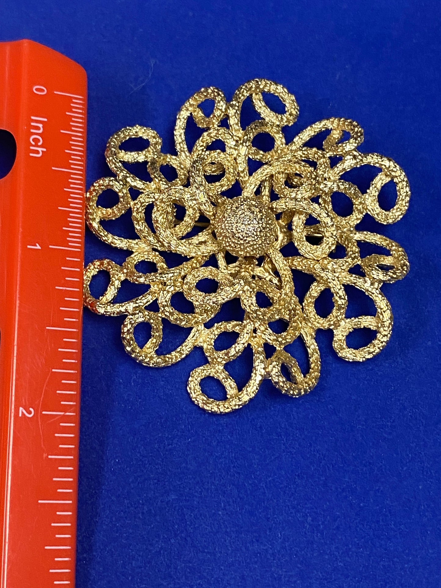 Vintage Crown Trifari Gold Tone Brooch