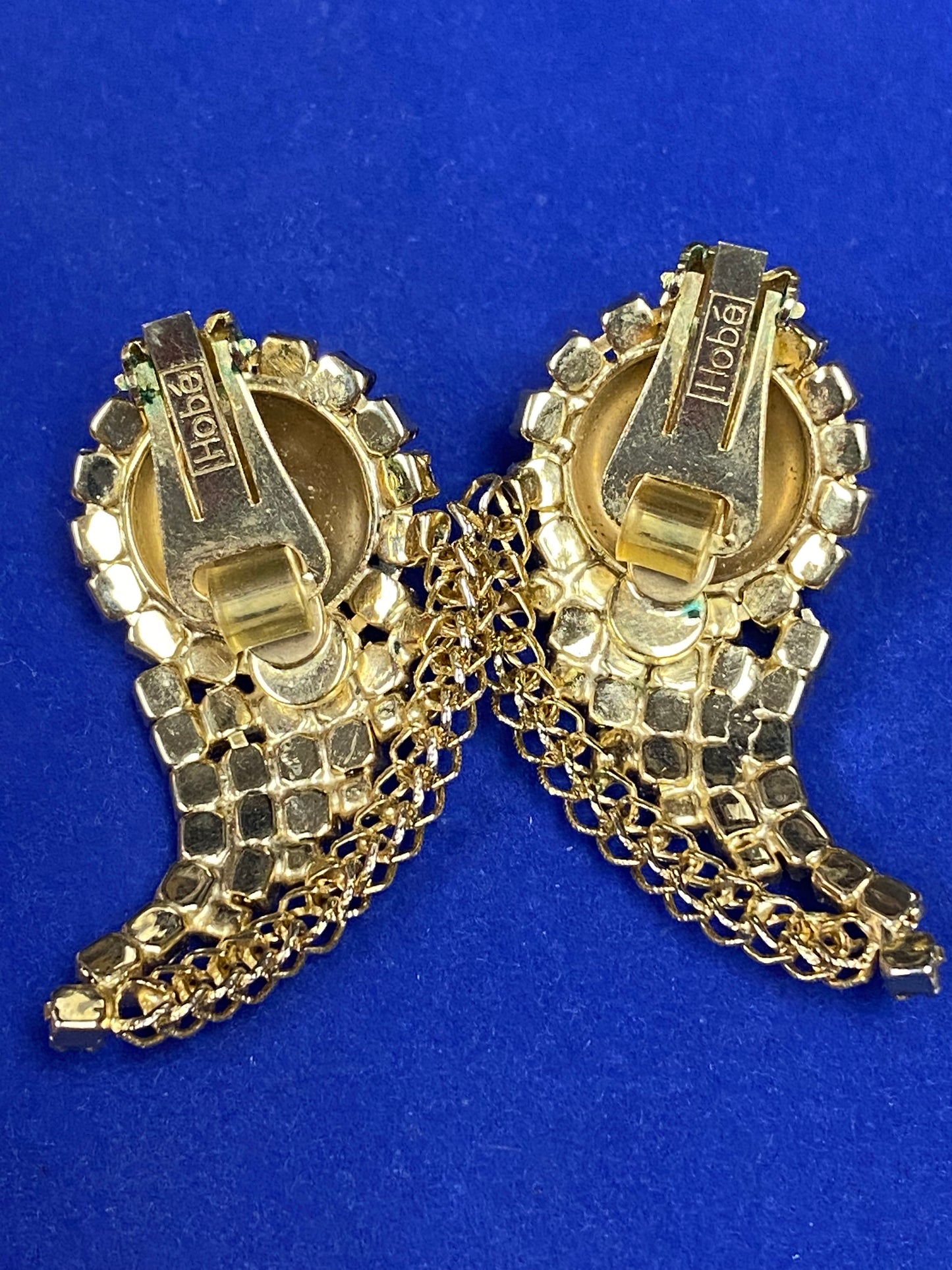 Vintage Hobé Rhinestone Clip Ons