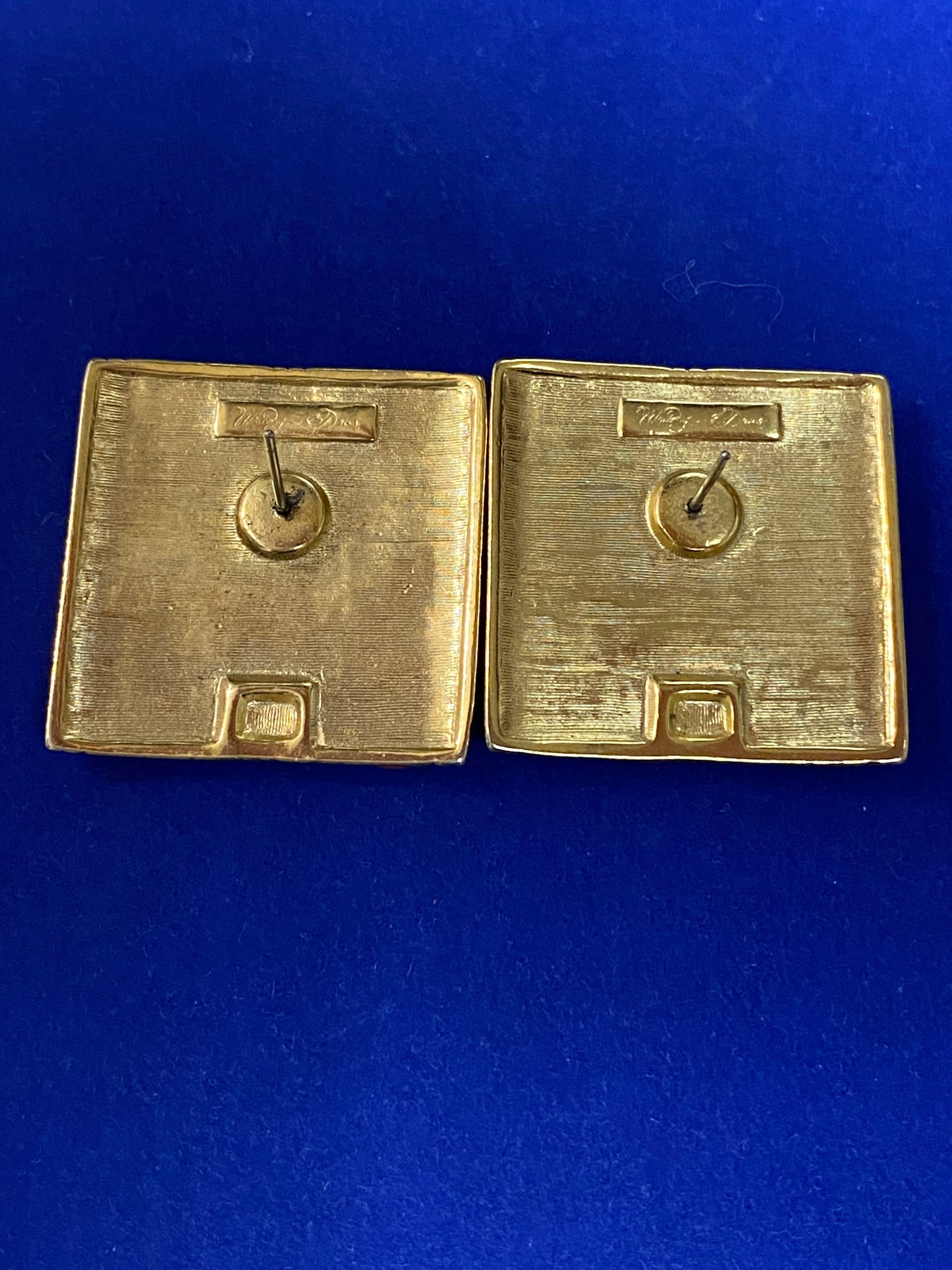 Vintage Whiting & Davis Gold Tone Earrings