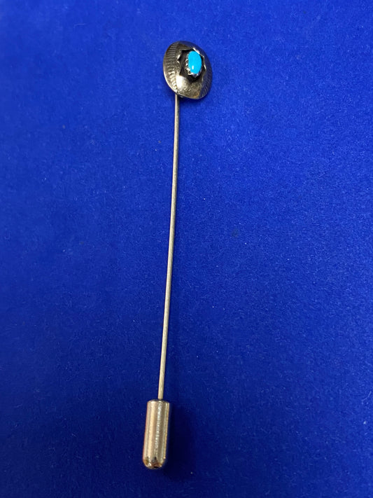 Sterling Silver Turquoise Stick Pin