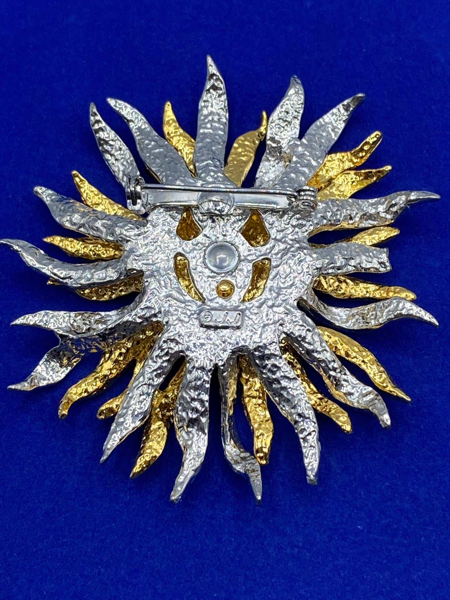 Vintage JJ Sun Face Brooch