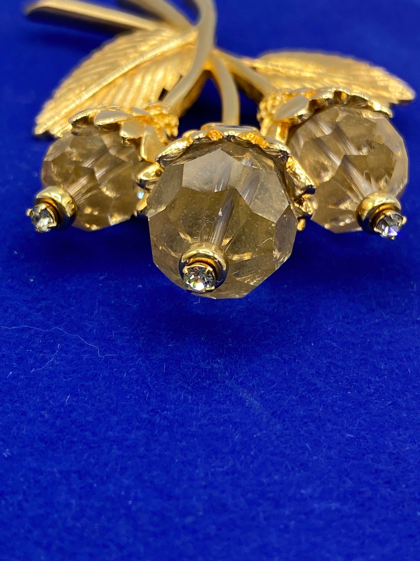 Vintage Swarovski Crystal Gold Tone Brooch