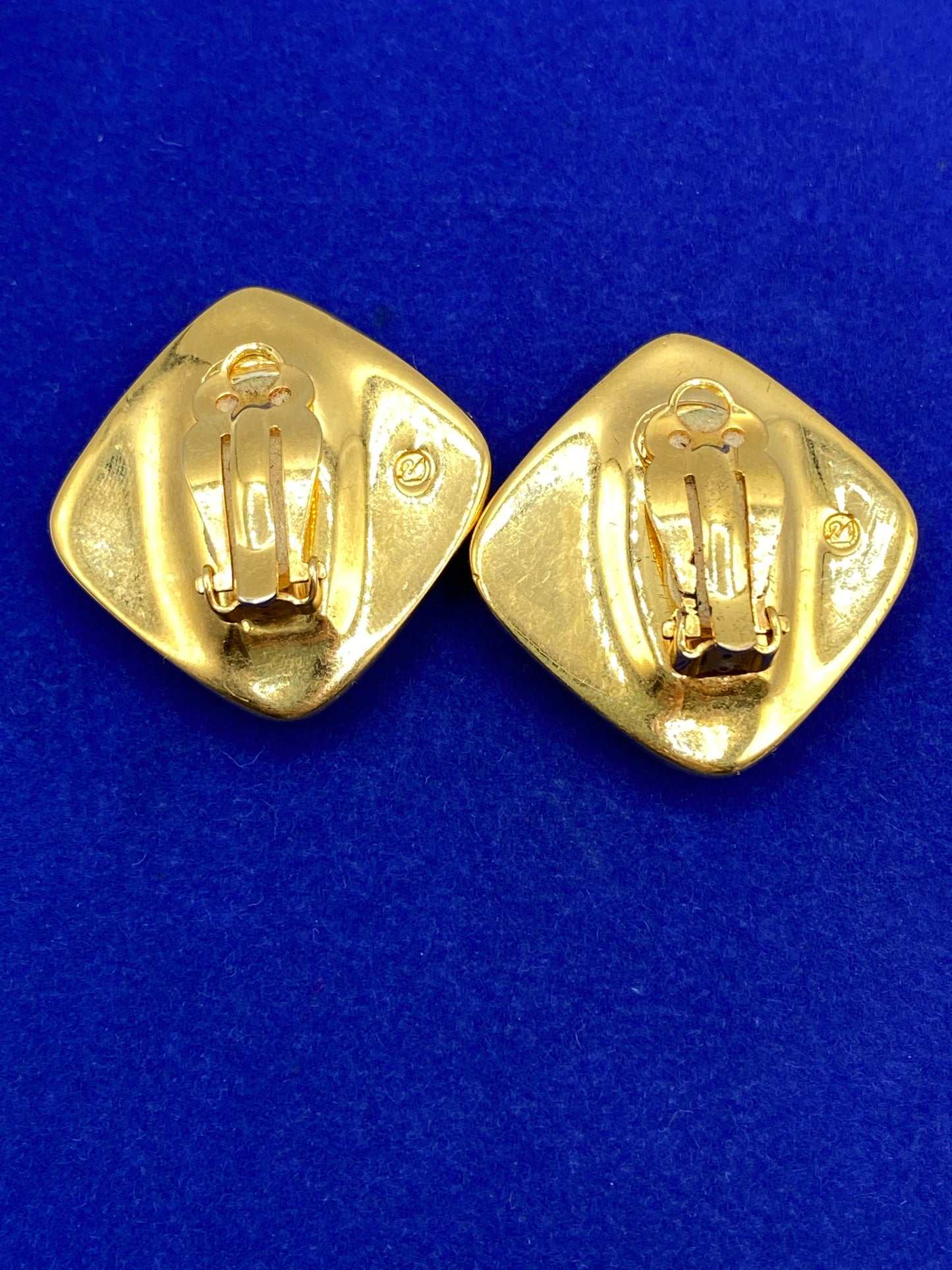 Vintage Swarovski Gold Tone Clips