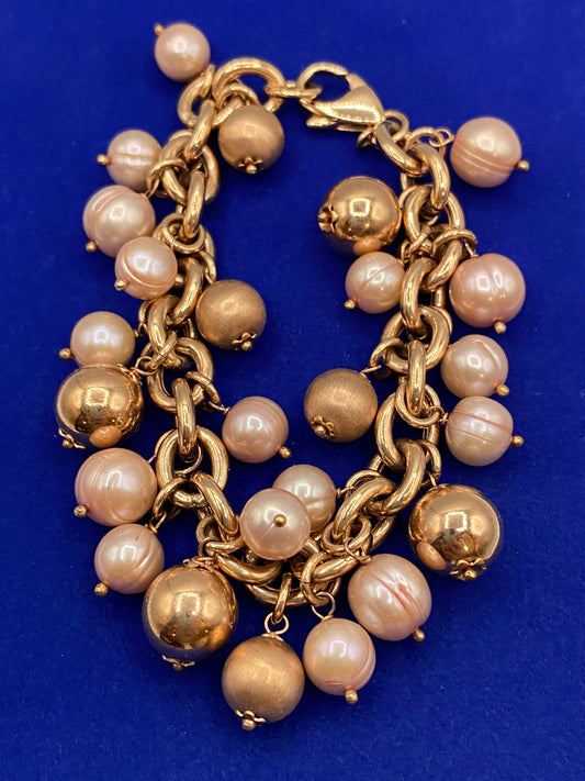 Pearl & Bronze Cha-Cha Bracelet