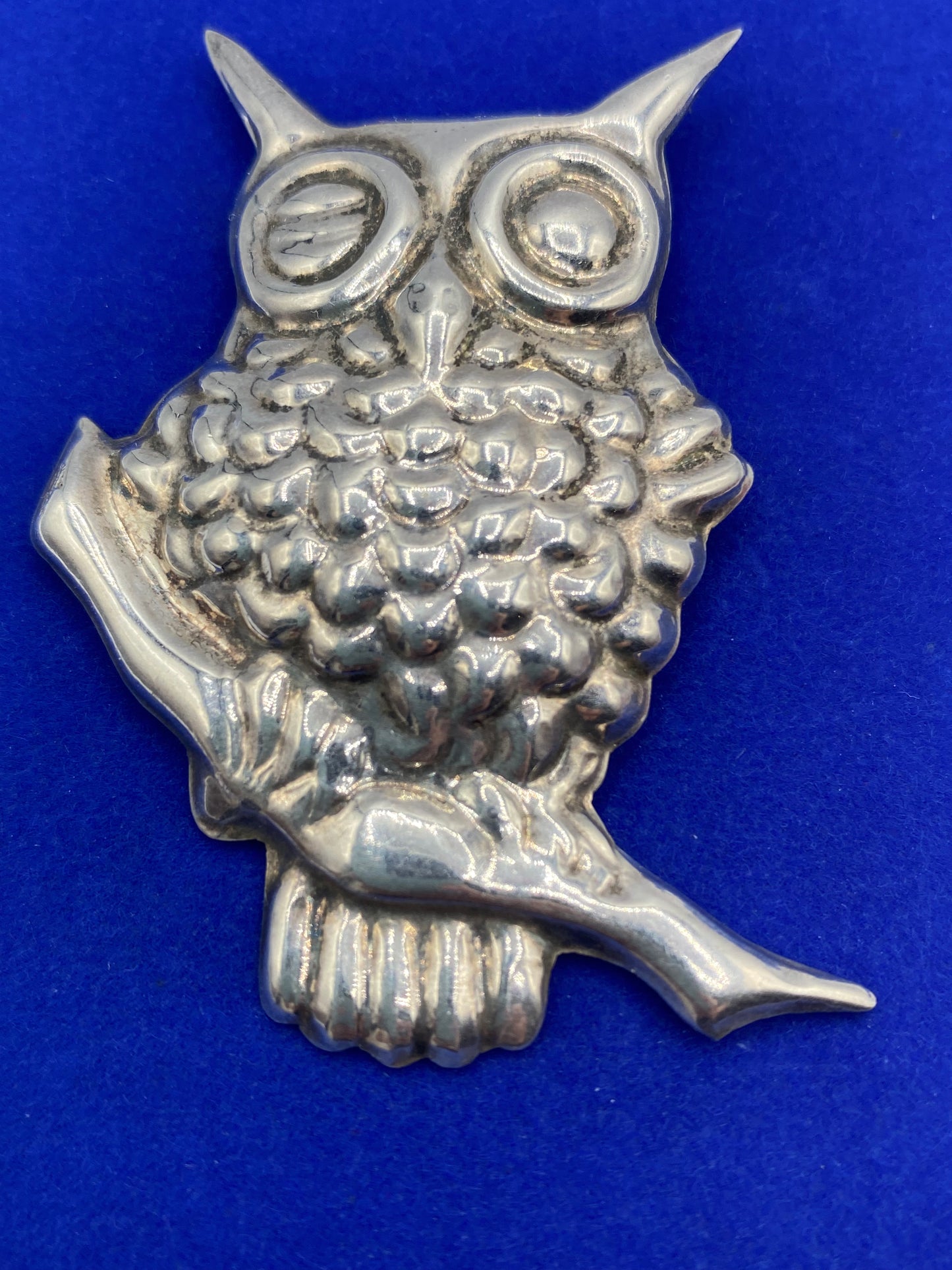 Sterling Silver Owl Brooch