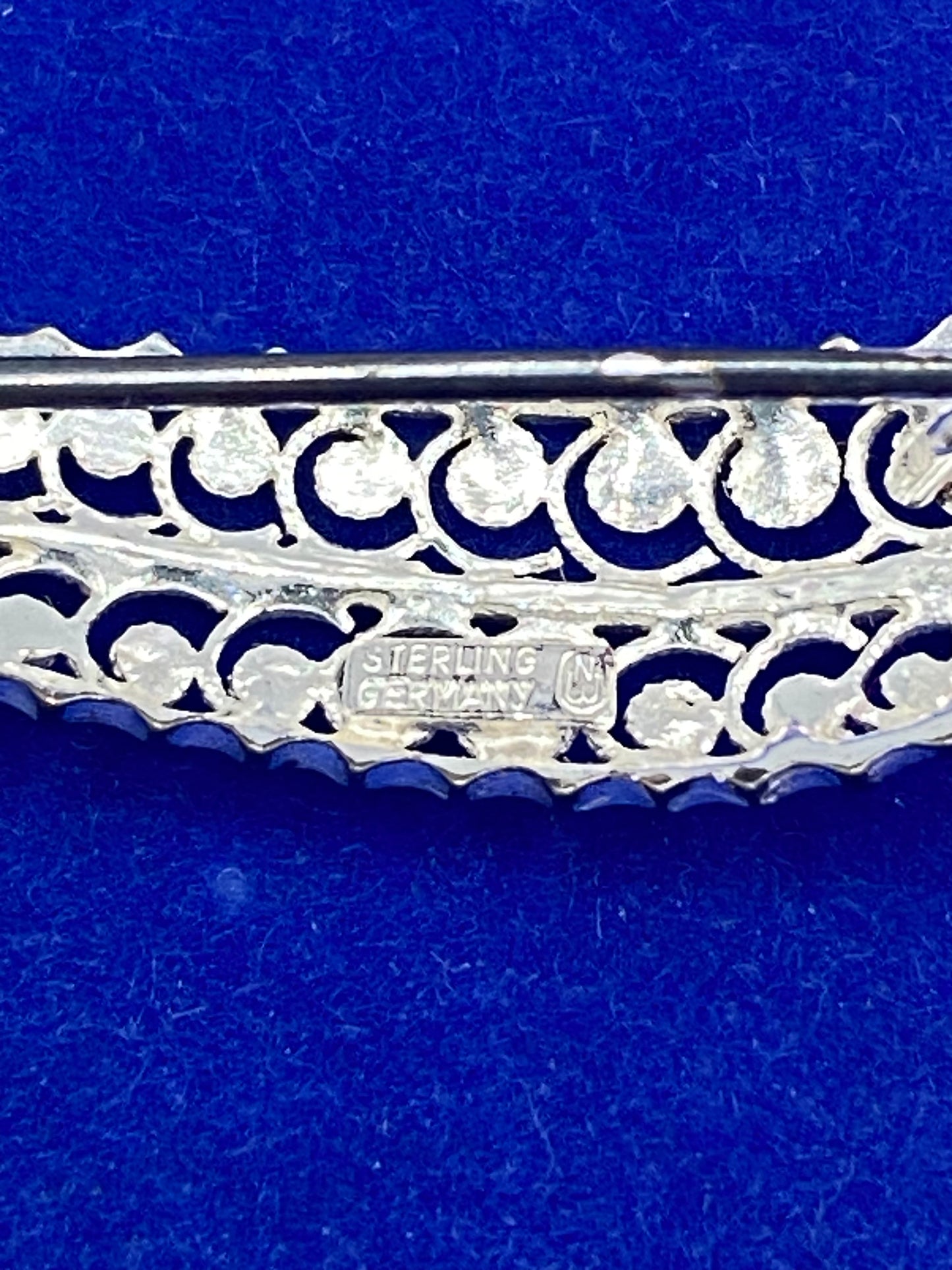 Sterling Silver Germany Filigree Brooch