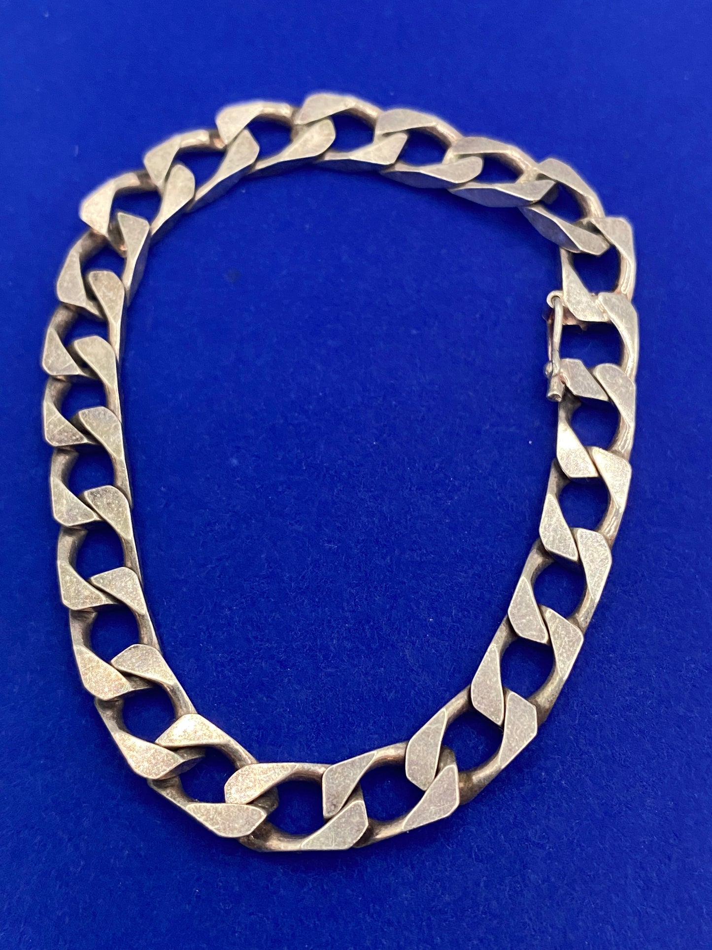 Hammered Sterling Silver Curb Link Bracelet