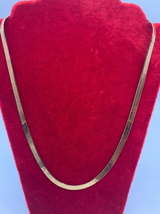 Sterling Silver Vermeil Herringbone Chain