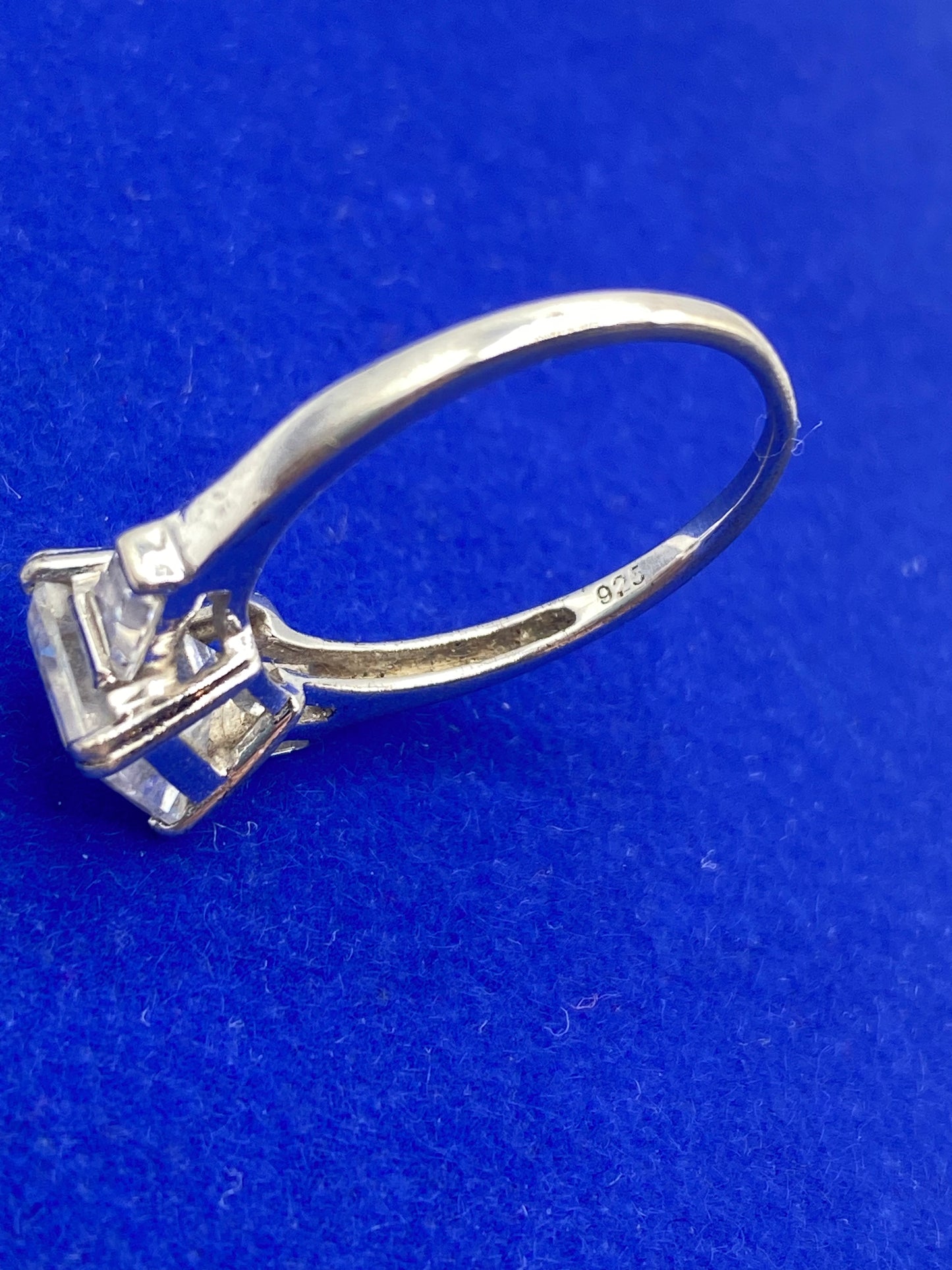 Sterling Silver Square CZ Ring