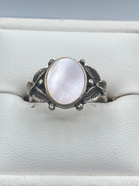 Sterling Silver Mother of Pearl Ring