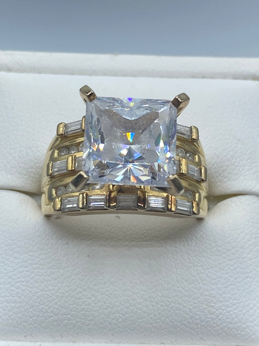 Ross Simmons CZ Vermeil Sterling Silver Ring