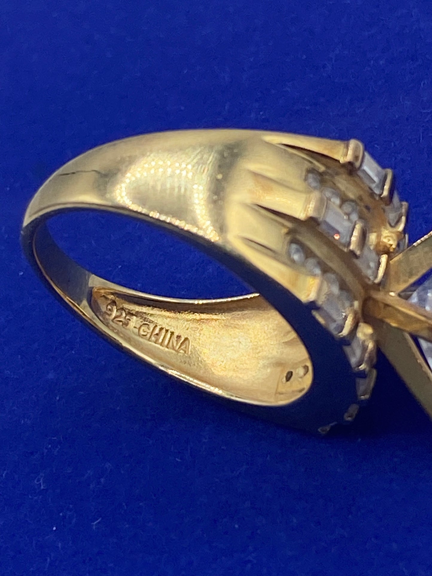 Ross Simmons CZ Vermeil Sterling Silver Ring