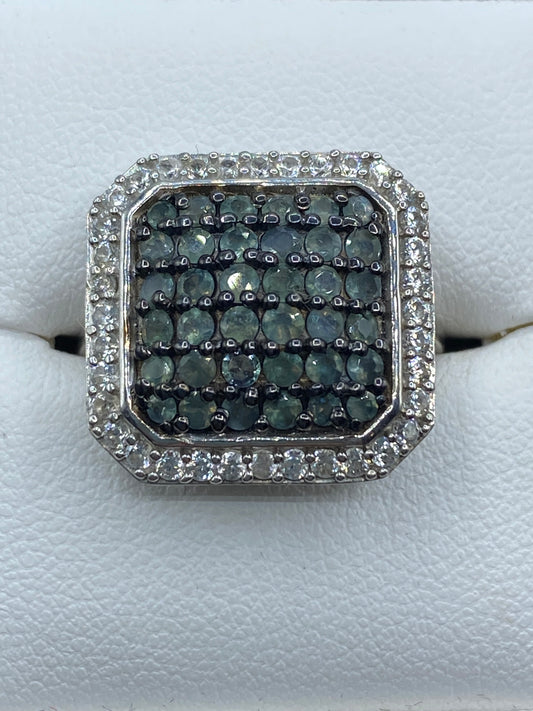 Sterling Silver Narsipatnam Alexandrite & Zircon Ring