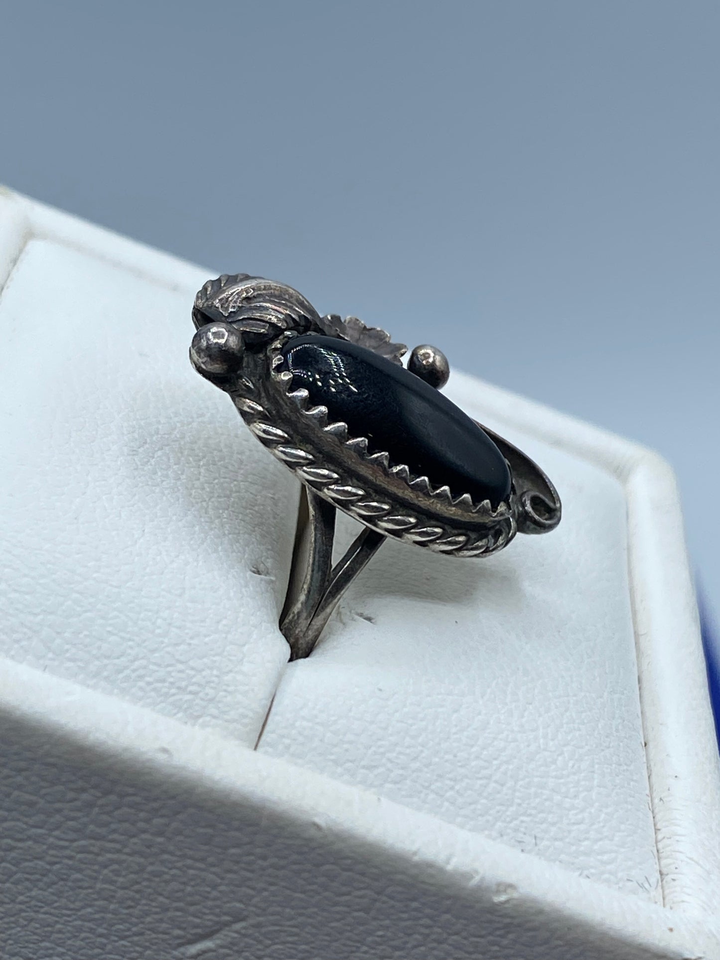 Sterling Silver Native Onyx Ring