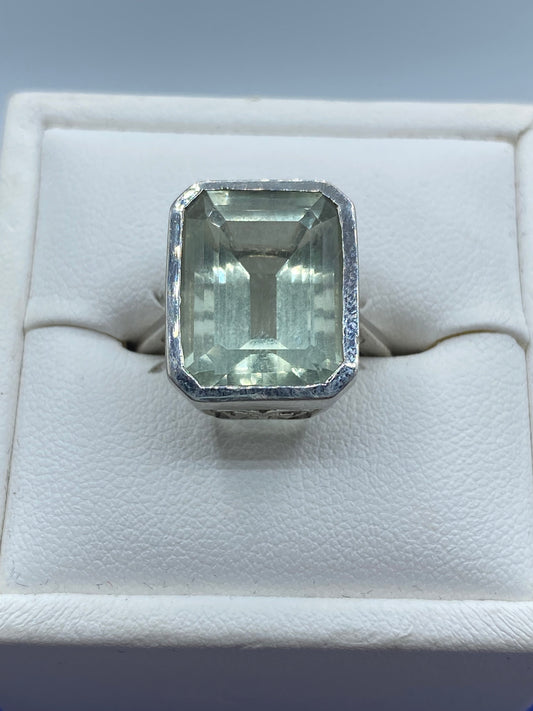 Sterling Silver Green Spinel Ring